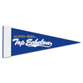 Colored Felt Pennant w/ 1" Sewn Strip (4"x10")